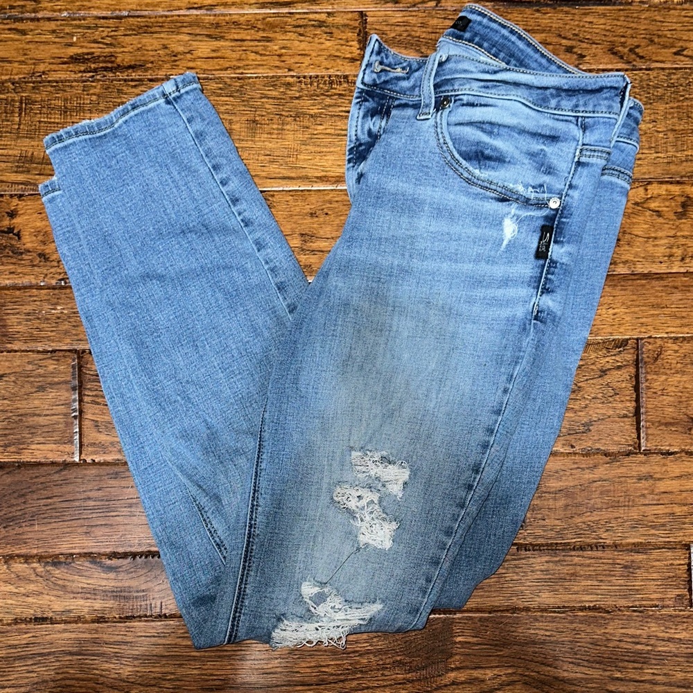 Light Blue Distressed Women's Silver Jeans Boyfriend W30/L29